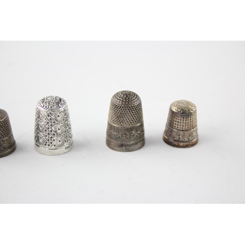 423 - 7 x.925 STERLING SILVER Thimbles Inc Charles Horner Etc (31g)