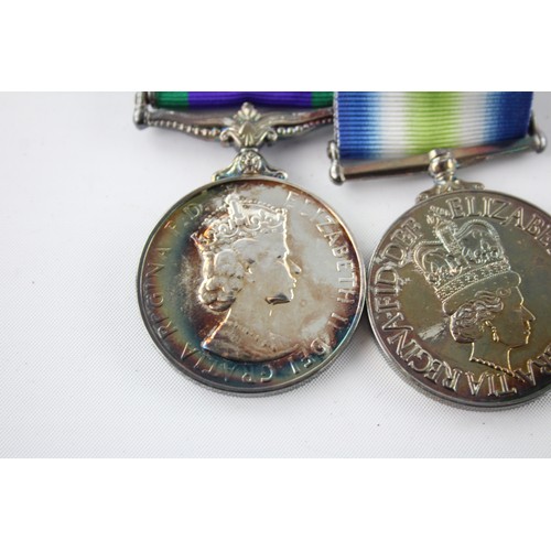 427 - ER.II Mounted Medal Pair CSM Northern Ireland w/ MID & South Atlantic.