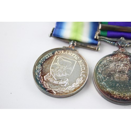 427 - ER.II Mounted Medal Pair CSM Northern Ireland w/ MID & South Atlantic.