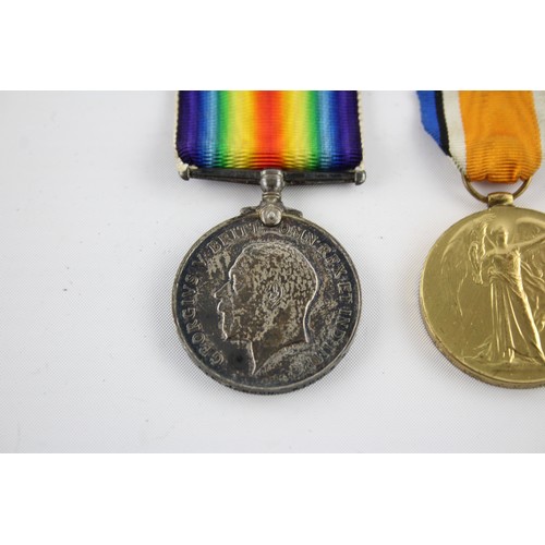 439 - WW1 Medal Pair & Original Long Ribbons Named 5299 Pte J. Boon Middlesex Regt