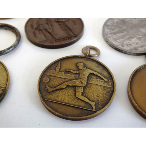 235 - 8 x MILITARY SPORTING MEDALS INCLUDES A BRONZE SWIMMING MEDAL, 1949 RUNNING MEDAL & RIFLES MEDALS