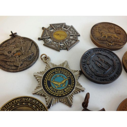 237 - 12 x MILITARY SPORTING MEDALS TO INCLUDE - THE RIFLE ASSOCIATION, SWIMMING, PARACHUTE TEAM ETC