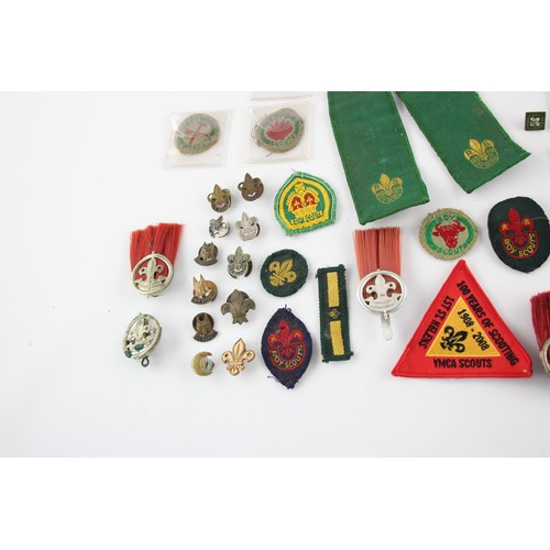 483 - 35 x Assorted BOY SCOUTS Badges, Patches & Belt Inc Vintage, Enamel, Awards Etc