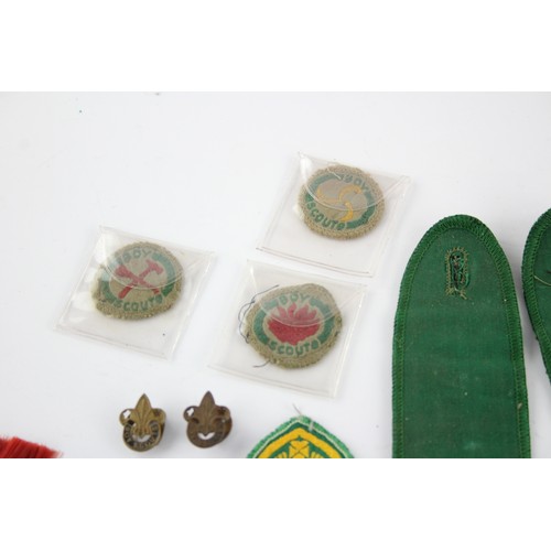 483 - 35 x Assorted BOY SCOUTS Badges, Patches & Belt Inc Vintage, Enamel, Awards Etc