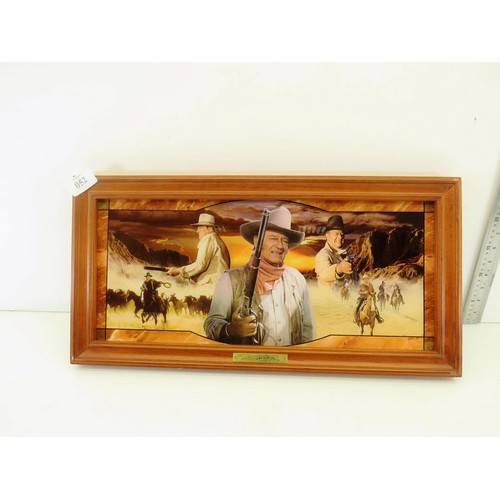 52 - BRADFORD EXCHANGE- JOHN WAYNE ON AMERICAN LEDGEND No A4659 2006- 58 x 29CM