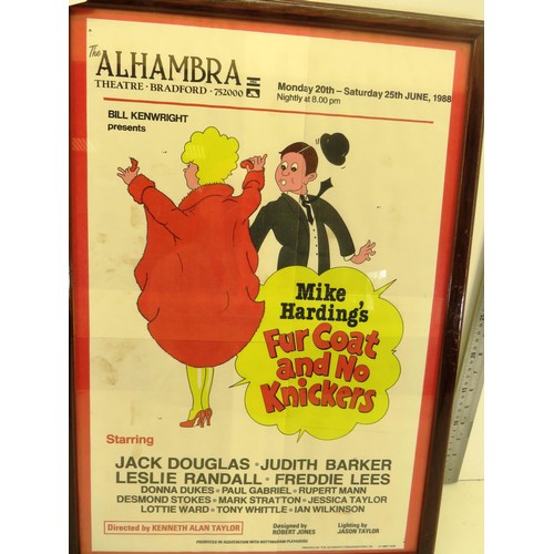 53 - FRAMED THEATRE POSTER- THE ALHAMBRA THEATRE BRADFORD- MIKE HARDINGS 