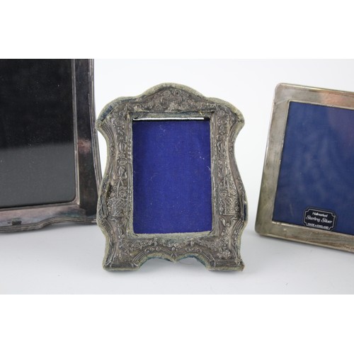 507 - 4 X Hallmarked .925 STERLING SILVER Photograph Frames 355g