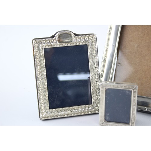 511 - 3 x Assorted Hallmarked .925 STERLING SILVER Photo Frames 357g