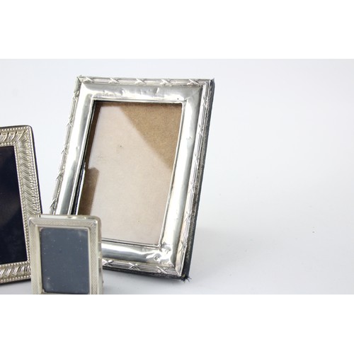 511 - 3 x Assorted Hallmarked .925 STERLING SILVER Photo Frames 357g