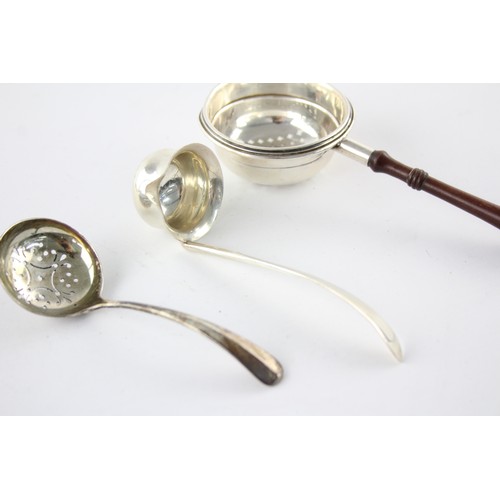 523 - 3 x Assorted .925 STERLING SILVER Sugar Sifter & Ladles (79g)