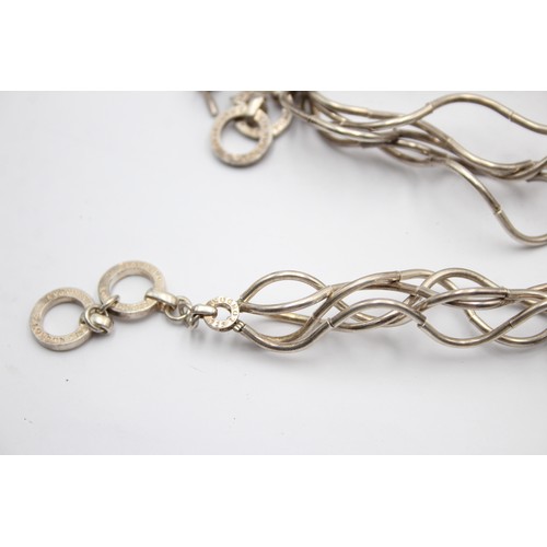 578 - .925 Articulated Neacklace And Bracelet Set By Nanapas London (82g)