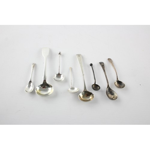 583 - 8 x Hallmarked .925 STERLING SILVER Condiment Spoons (43g)