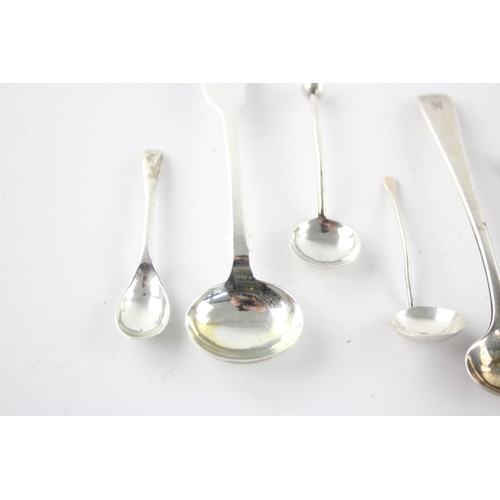 583 - 8 x Hallmarked .925 STERLING SILVER Condiment Spoons (43g)