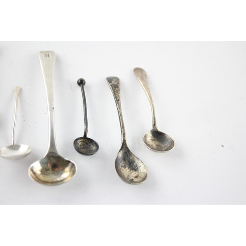 583 - 8 x Hallmarked .925 STERLING SILVER Condiment Spoons (43g)