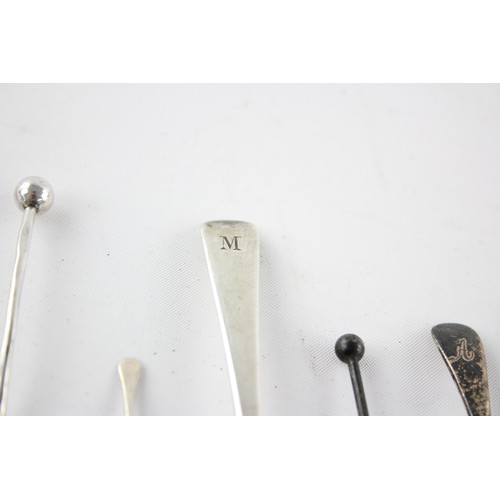 583 - 8 x Hallmarked .925 STERLING SILVER Condiment Spoons (43g)