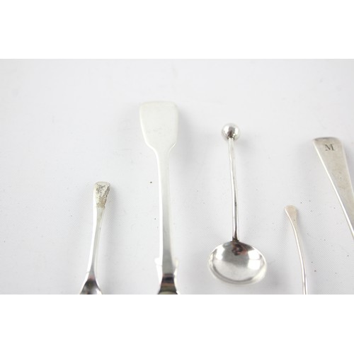 583 - 8 x Hallmarked .925 STERLING SILVER Condiment Spoons (43g)