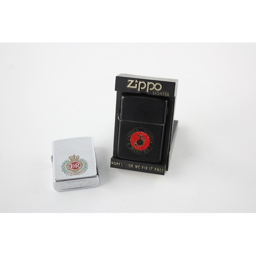 587 - 2 x Assorted ZIPPO Cigarette Lighters Inc Boxed, Royal Etc