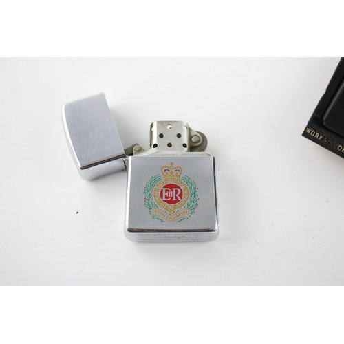 587 - 2 x Assorted ZIPPO Cigarette Lighters Inc Boxed, Royal Etc