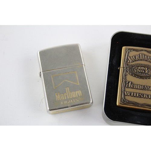 597 - 2 x Assorted ZIPPO Cigarette Lighters Inc Boxed, Marlboro Etc