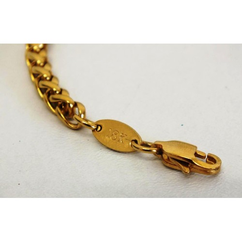 285 - 18K GOLD PLATED BRACELET FITS SIZE 7.5