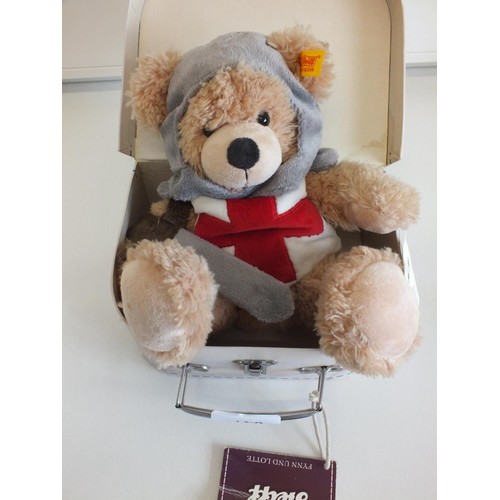 47 - STEIFF 'KNIGHT' BEAR IN STEIFF SUITCASE