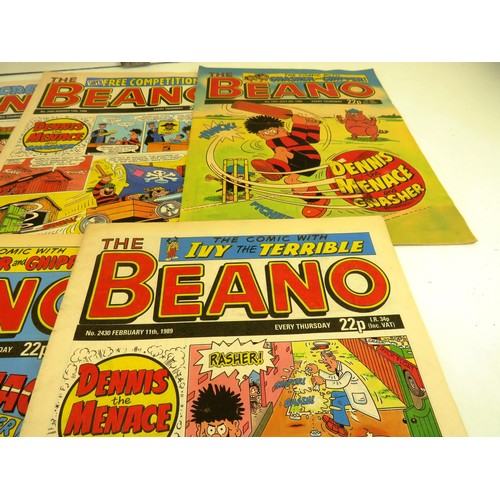 318 - 28x BEANO COMICS FROM 1989