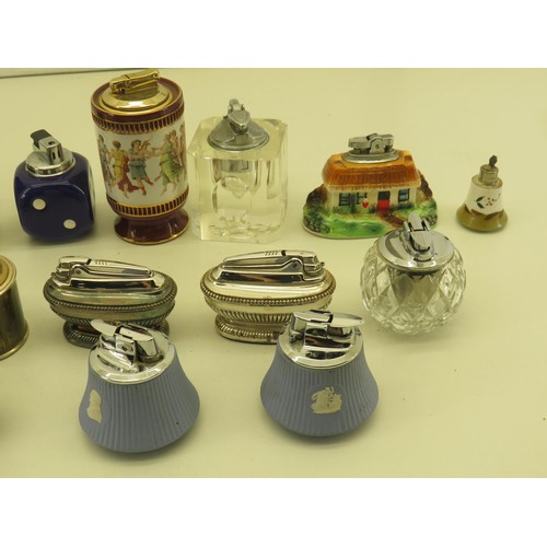 481 - 20 x TOBACCIANA Table Lighters Inc. Wedgwood, Mid Century, Colibri etc