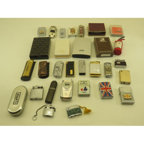 521 - 30 x Assorted Cigarette LIGHTERS Inc Ronson, Colibri, Panther Etc