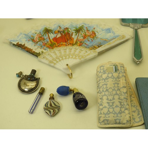 565 - 18 x Assorted LADIES VANITY Inc Hand Mirrors, Fans, Perfume Bottles Etc