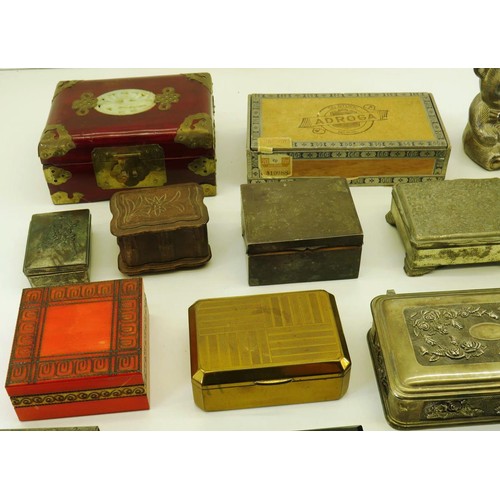 573 - 30 x Assorted BOXES Inc Wooden, Carved, Brass, Metal, Etc