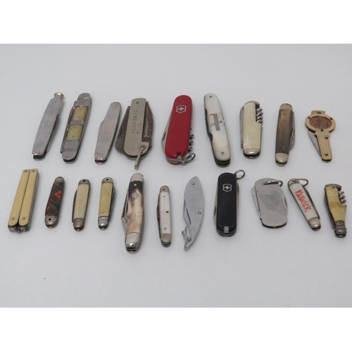 585 - 20 x Assorted Small Pocket KNIVES Inc Smokers Knives, Pen Knives Etc