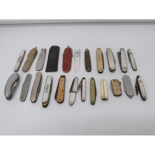 601 - 20 x Assorted Small Pocket KNIVES Inc Smokers Knives, Pen Knives Etc