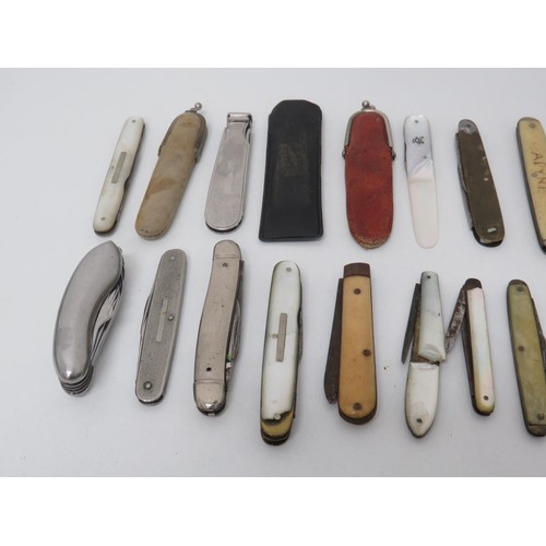 601 - 20 x Assorted Small Pocket KNIVES Inc Smokers Knives, Pen Knives Etc