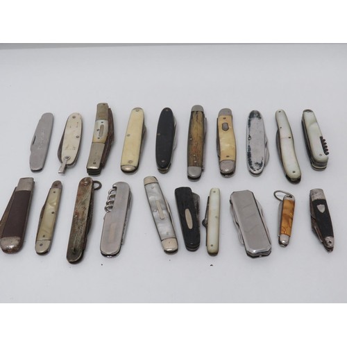 605 - 20 x Vintage Assorted Small Pocket KNIVES Inc Smokers Knives, Pen Knives Etc