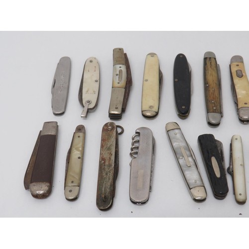 605 - 20 x Vintage Assorted Small Pocket KNIVES Inc Smokers Knives, Pen Knives Etc