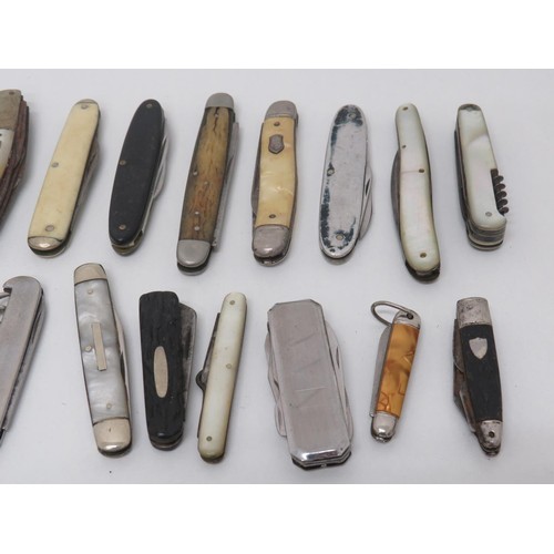 605 - 20 x Vintage Assorted Small Pocket KNIVES Inc Smokers Knives, Pen Knives Etc