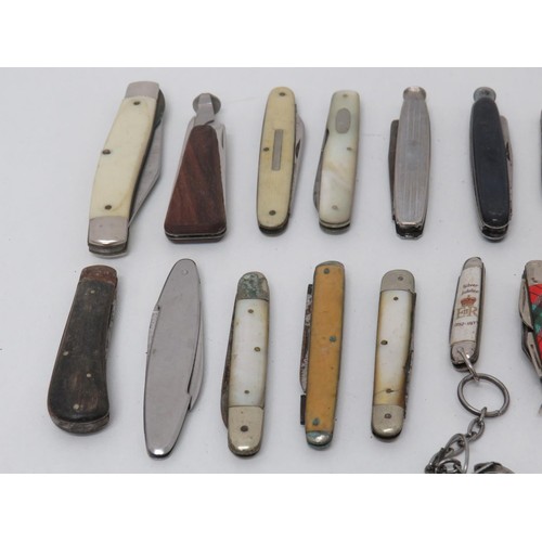 609 - 19 x Vintage Assorted Small Pocket KNIVES Inc Smokers Knives, Pen Knives Etc