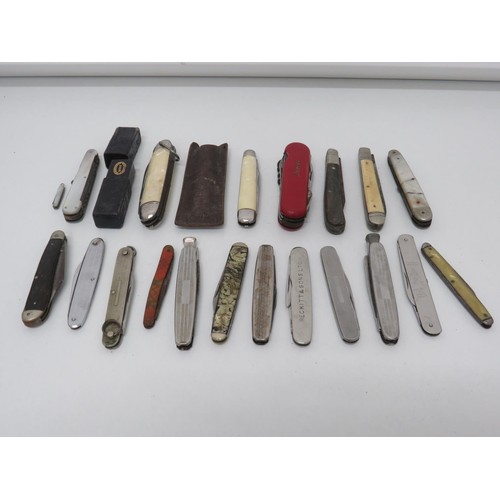 613 - 20 x Vintage Assorted Small Pocket KNIVES Inc Smokers Knives, Pen Knives Etc