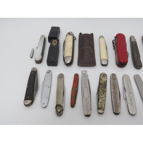 613 - 20 x Vintage Assorted Small Pocket KNIVES Inc Smokers Knives, Pen Knives Etc