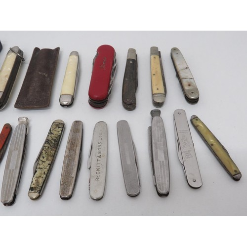 613 - 20 x Vintage Assorted Small Pocket KNIVES Inc Smokers Knives, Pen Knives Etc