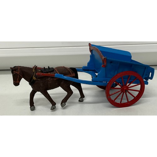 199 - BRITAINS HORSE AND BLUE CART - APPROXIMATELY 6