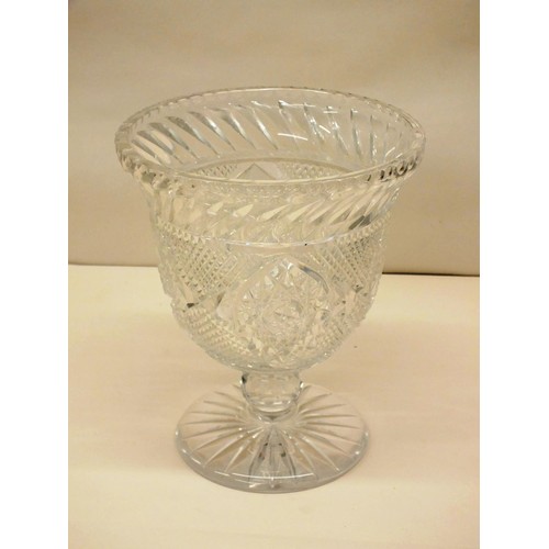 118 - CRYSTAL CUT GLASS CHALICE - GOBLET