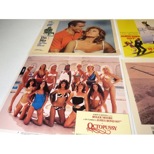122 - APPROXIMATELY 20 x JAMES BOND 007 FILM LOBBY POSTERS, DR.NO, LIVE AND LET DIE ETC
