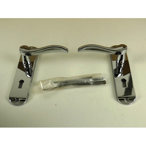 304 - 12 x SETS OF TWO CHROME DOOR HANDLES