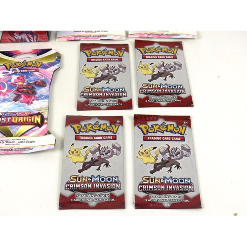 9 - POKEMON LEAGUE BATTLE DECK, 4 x SWORD AND SHIELD PACKS AND 3 x SUN AND MOON - ALL UNOPENED