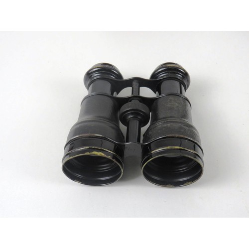 10 - TWO SETS OF BINOCULARS BOTH WITH LEATHER CARRYCASES INCLUDES IRIS DE PARIS BULLDOG FIELD/OPERA GLASS... 