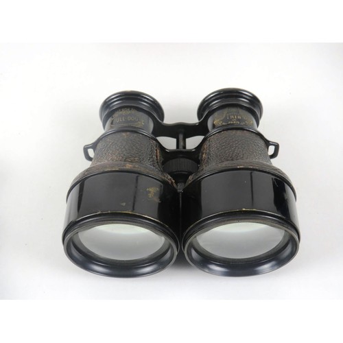 10 - TWO SETS OF BINOCULARS BOTH WITH LEATHER CARRYCASES INCLUDES IRIS DE PARIS BULLDOG FIELD/OPERA GLASS... 