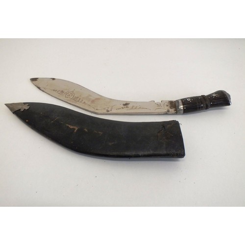 128 - NATIVE GURKHA KUKRI AND SCABBARD