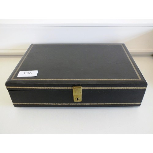 136 - LARGE MUSICAL JEWELLERY BOX FULL OF COSTUME JEWELLERY INCLUDING NECKLACES, RINGS, EARRINGS ETC