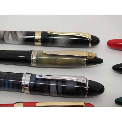 36 - 9 x Assorted PRESENTATION Fountain Pens Inc Laguiole, Jinhao Etc